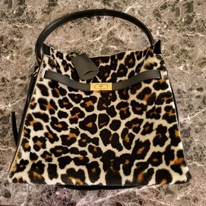 Tory Burch Lee Radziwell Runway Leopard Double Bag